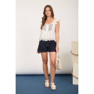 Wildflower Grace Embroidered Blouse | BP-48