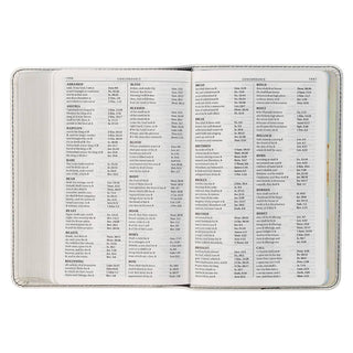 KJV Compact Bible Large Print | Faux Leather | White | CG-07
