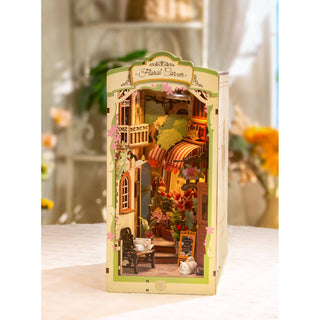DIY Book Nook Kit: Floral Corner with Dust Cover | Hands Craft | TGB09