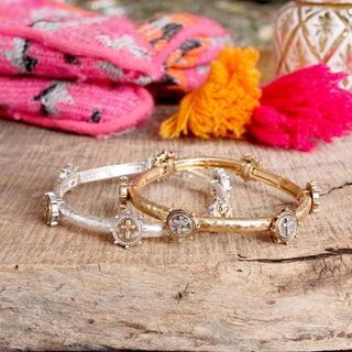 Rustic Cross Bangle