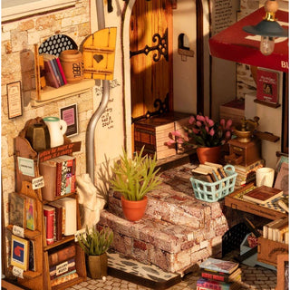 Corner Bookstore Rolife DIY Miniature House Kit