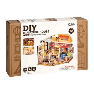 Corner Bookstore Rolife DIY Miniature House Kit