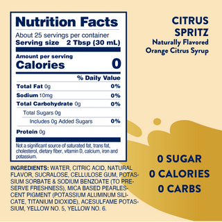 Sugar Free Citrus Spritz Syrup - LTO | Skinny Mixes