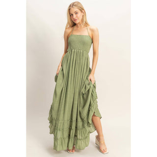 Olive Grove Maxi Dress HY-04