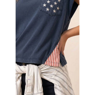 250th USA Star Pocket Stripe Side Tank | KA-04