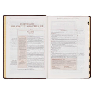 NLT, The Spiritual Growth Bible Faux Leather