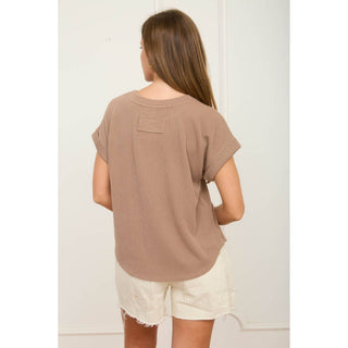 Ribbed Crew Neck Knit Top BP-02