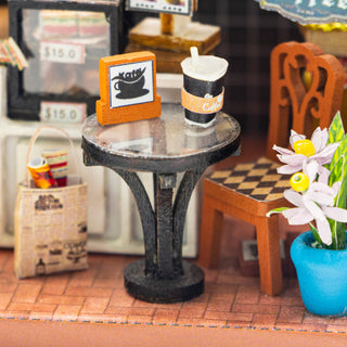 DIY Miniature House Kit: Cream & Sugar Café