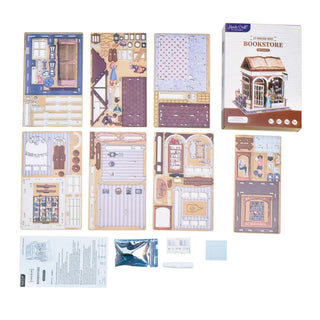 DIY Miniature House Kit | Bookstore | WOZ2003