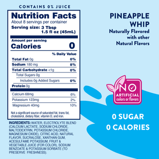 Sugar Free Pineapple Whip Hydration Syrup with Electrolytes | 375 ml | Skinny Mixes