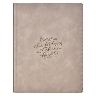 Trust Taupe Faux Leather Large Print KJV Note-Taking Bible