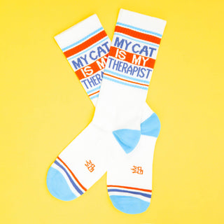 Gumball Poodle: My Cat Is My Therapist Gym Crew Socks