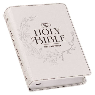 KJV Compact Bible Large Print | Faux Leather | White | CG-07