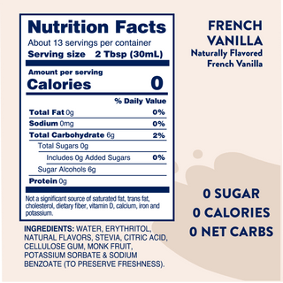 Naturally Sweetened French Vanilla Syrup - 375ml