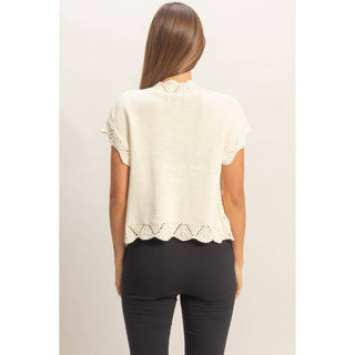 Golden Hour Crochet Knit Sweater HY-02