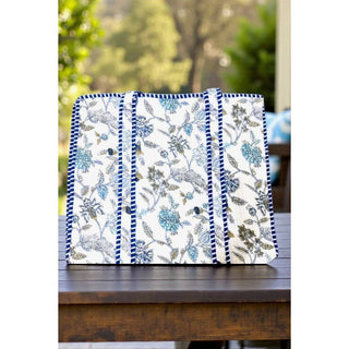 Sasha Blue and White Floral Tote Bag | NG-01