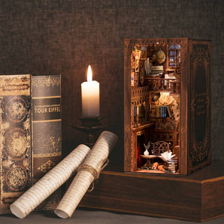 DIY Book Nook Kit: Eternal Bookstore with Dust Cover