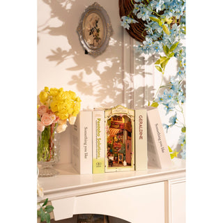 DIY Book Nook Kit: Floral Corner with Dust Cover | Hands Craft | TGB09