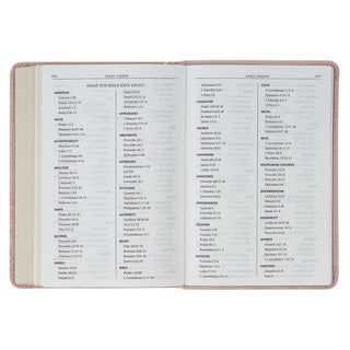 KJV Bible Compact Faux Leather, Pink 2025