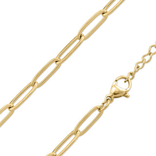 18K Gold Paperclip Chain Necklace