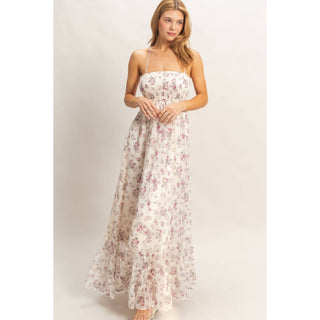 Smocked Floral Maxi Dress | HY-11