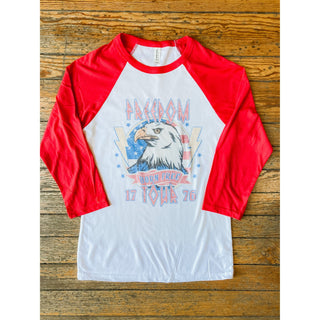 Freedom Tour 3/4 Sleeve Bella Canvas Baseball Tee