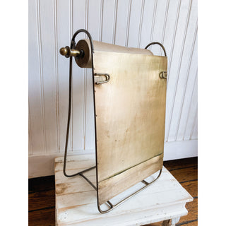 Antique Brass Tabletop Note Roll with Easel