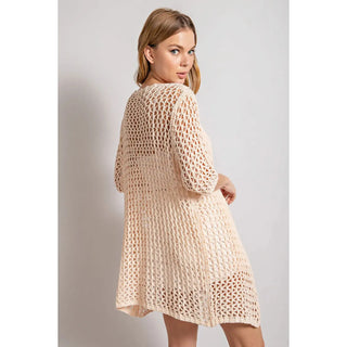 Crocheted Sweetest Ivory Cardigan STRY-10