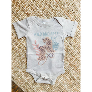 Wild and Free Kids Graphic Onesie