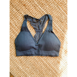 Seamless Front Lace Racerback Bralette LA-32