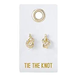 Tie The Knot Leather Tag with Earrings