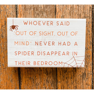 Out Of Sight Spiders Block Decor