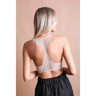 Seamless Front Lace Racerback Bralette LA-31