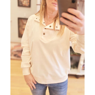 Buttery Soft Brushed Knit Mock Neck Sweatshirt - Isn't She Lovely Collection - DR-01