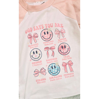 God Says You Are | Girls’ Graphic Tee | KT-28