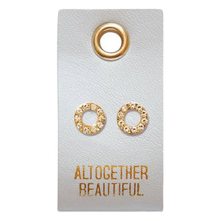 Leather Tag Earrings - Altogether Beautiful - Circle