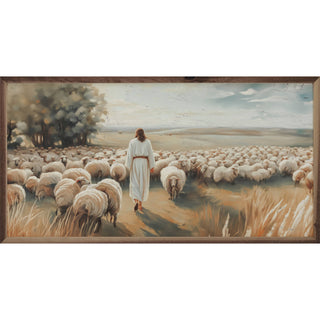 Jesus With His Flock 24x12