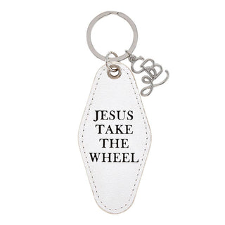 Jesus Take The Wheel Key Tag