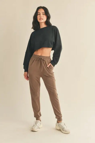 Mocha Soft Touch Relaxed Jogger KC-08
