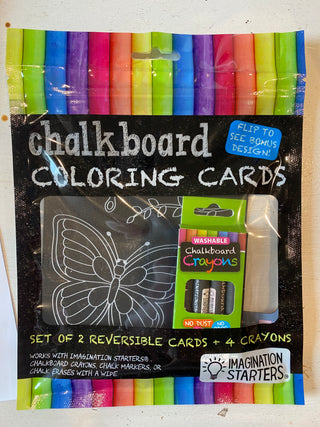 Imagination Butterfly & Princess Chalkboard Coloring Cards