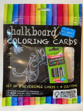 Imagination Dino & Truck Chalkboard Coloring Cards