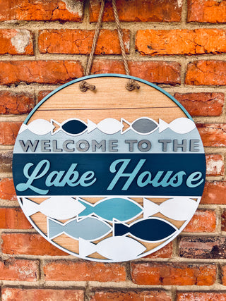 Welcome to the Lake House 18" Door Sign